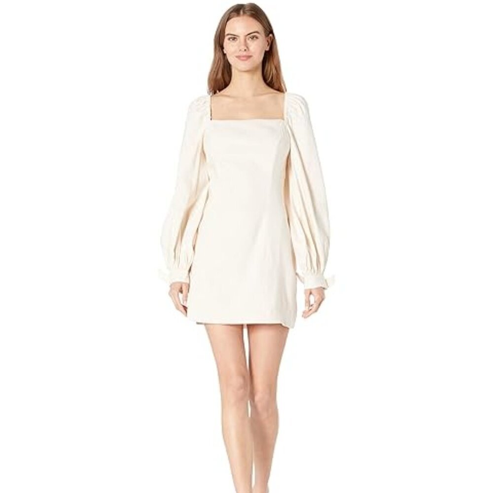 TED BAKER Britnie Puff Sleeve Dress Nude 8 (Ted 3) NWT - Picture 2 of 9